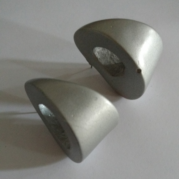 Silver Hoop Earrings - Picture 4 of 5